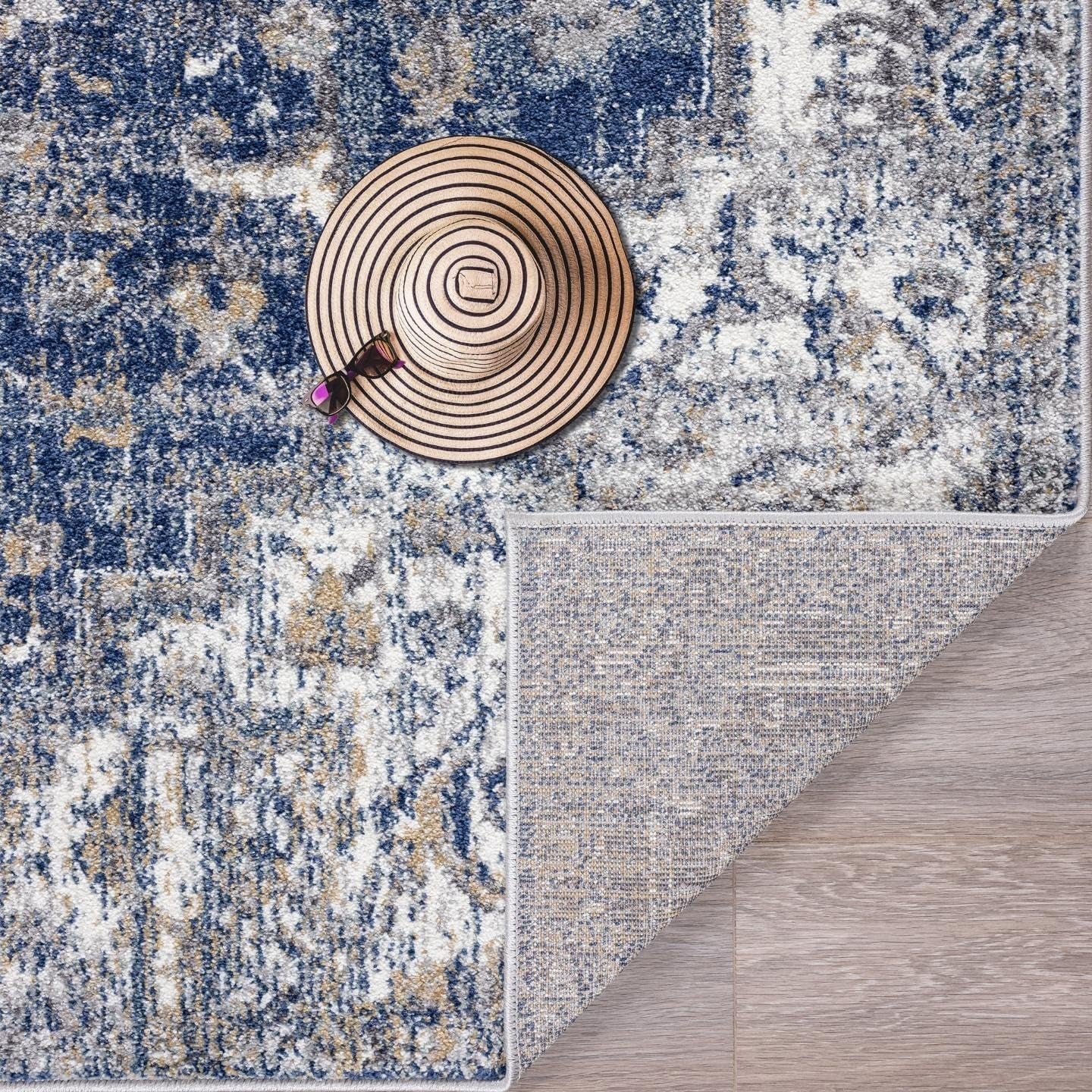 Hampstead Oriental Yellow with Blue 8X10 Area Rug 5623