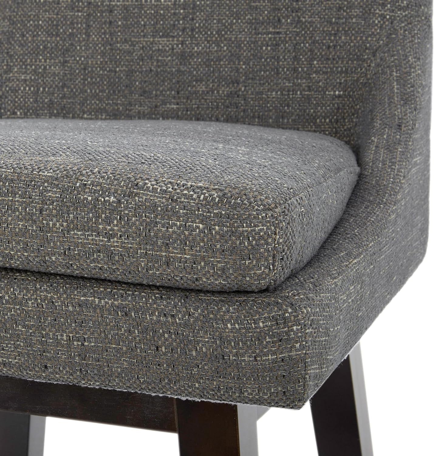 Counter Height Swivel Bar Stools with Back Set of 2, FSC Certified Upholstered Fabric Bar Stool, 26.8" H Seat Height, Fabric in Fog