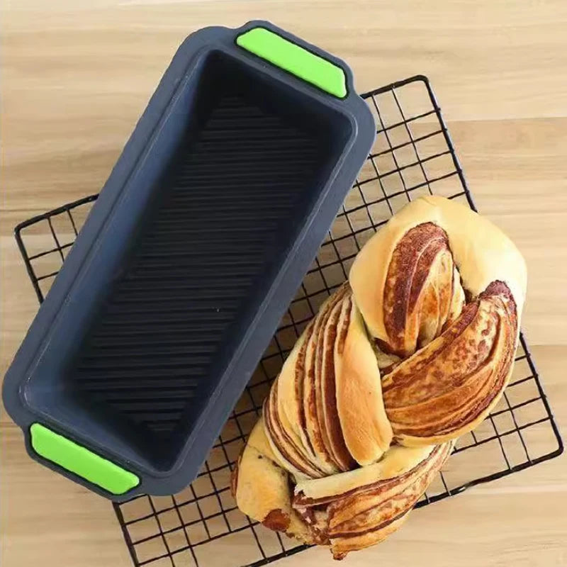 Food Grade Silicone Cake Molds Toast Tray Bread Pan Brownie Dessert Madeleine Cake Moulds Baguette Baking Tools Muffin Bakeware