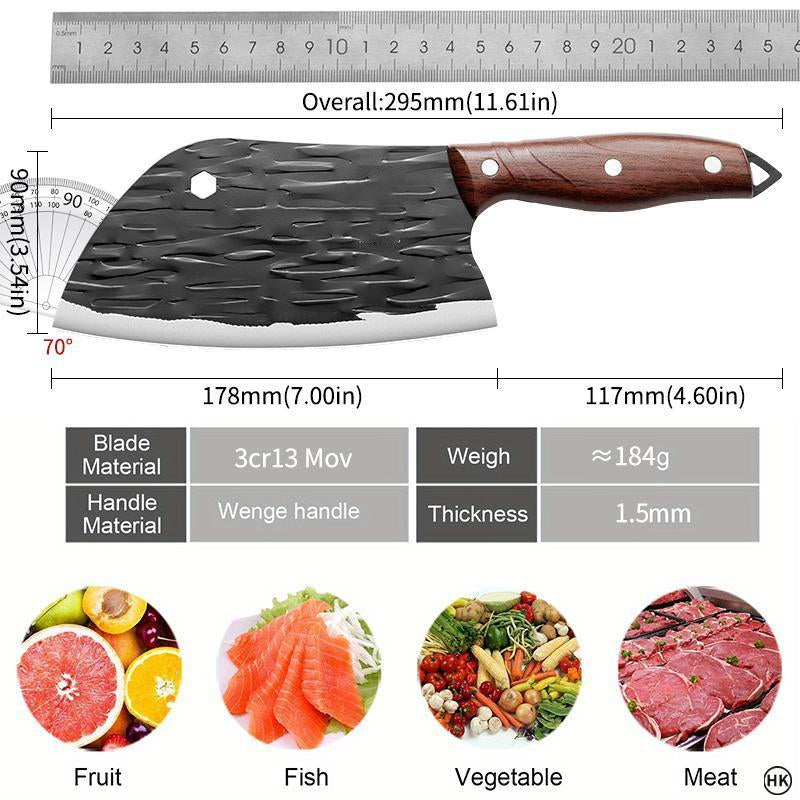 Stainless Steel Kitchen Knife, 1 Count Multifunctional Kitchen Knife with Gift Box, Kitchen Cutting Tool for Vegetable & Meat, Kitchen Accessories
