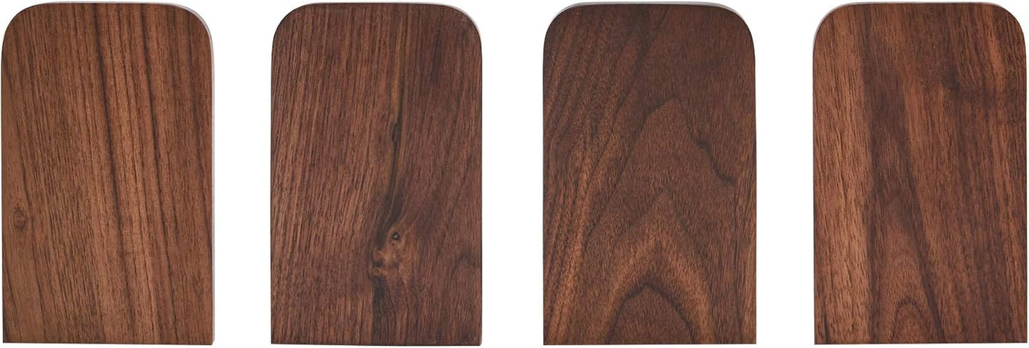 Wood,Non-Skid Bookend for Shelves,Heavy Duty,Book Stand for Cds,1 Pair