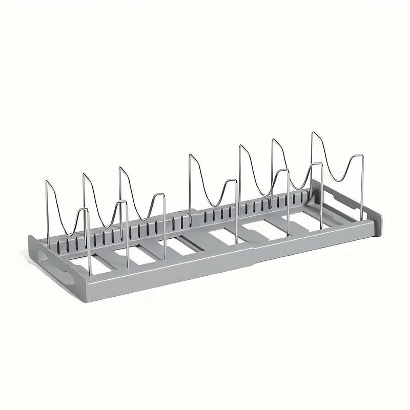 Kitchen Pot Organization Storage Rack, Adjustable Kitchen Pot Lid Organizer Storage Rack, Multifunctional Stainless Expandable Kitchen Storage Organizer, Kitchen Gadgets, Kitchen Cabinet Organizers, Household Art Craft Supplies, Adjustable Standing Shelf