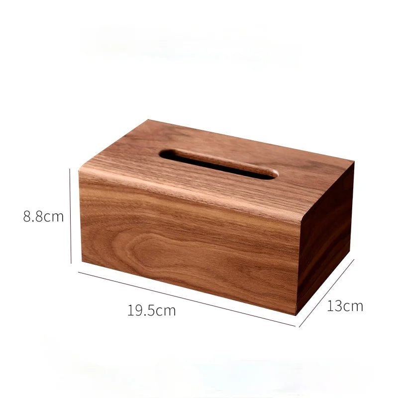 High Quality Wooden Tissue Box Solid Wood Napkin Holder Case Tissue Paper Dispenser Living Room Coffee Table Storage Box Home
