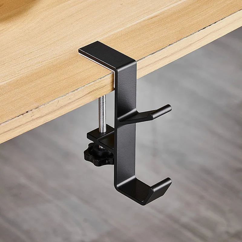 1PC Adjustable Desk Edge Hook Gaming Headset Desk Hanger Backpack Storage Hanging Hook Holder Punch-Free Home Office Organizer