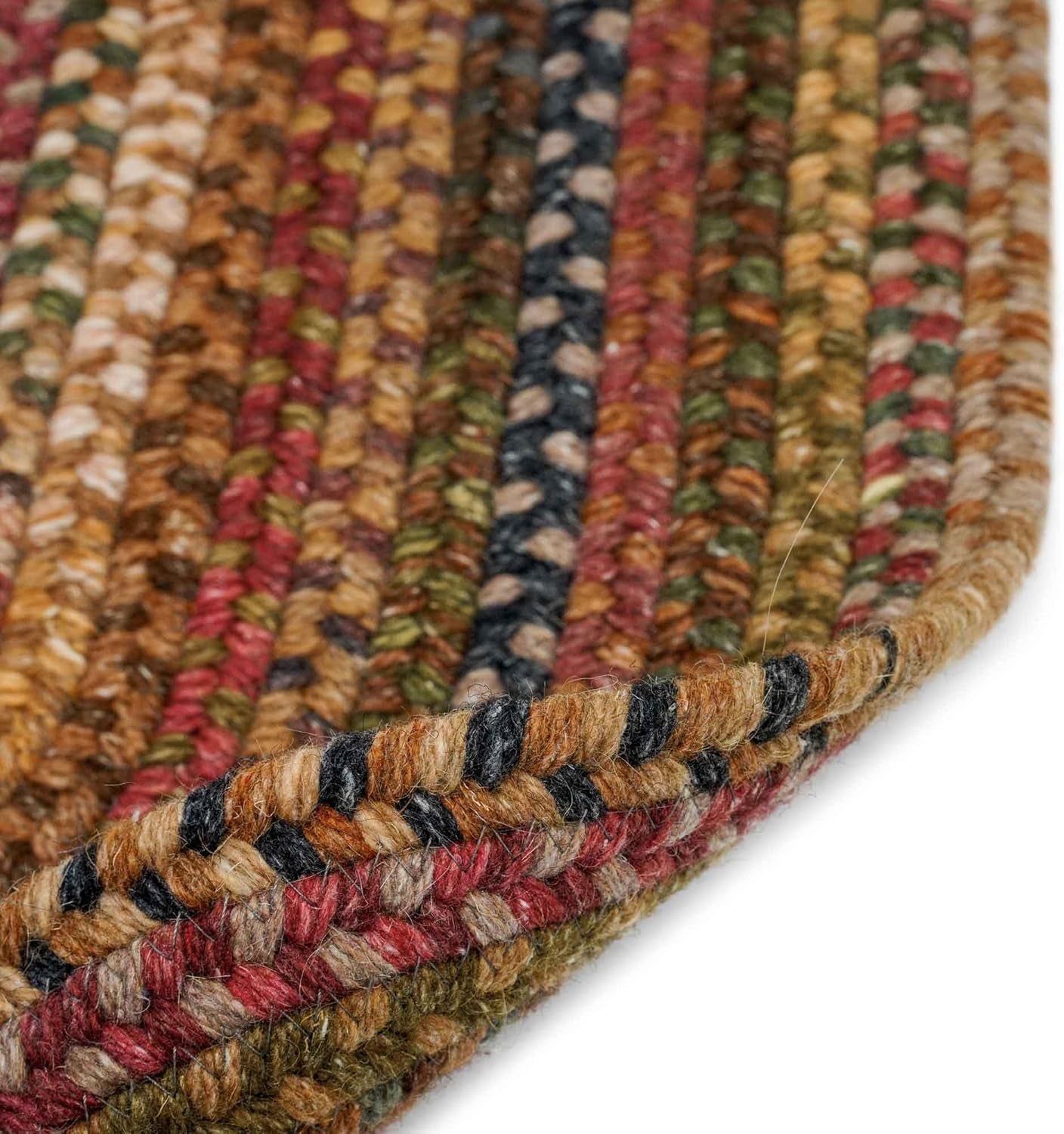 American Heritage Woodstone 4' 0" X 6' 0" Oval Braided Rug