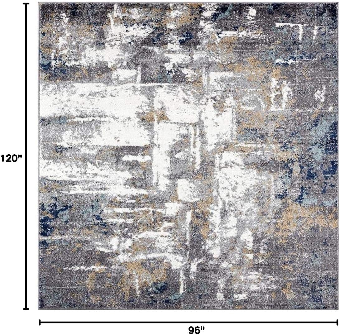 Gray 8 Ft.X 10 Ft Hampstead Abstract Area Rug