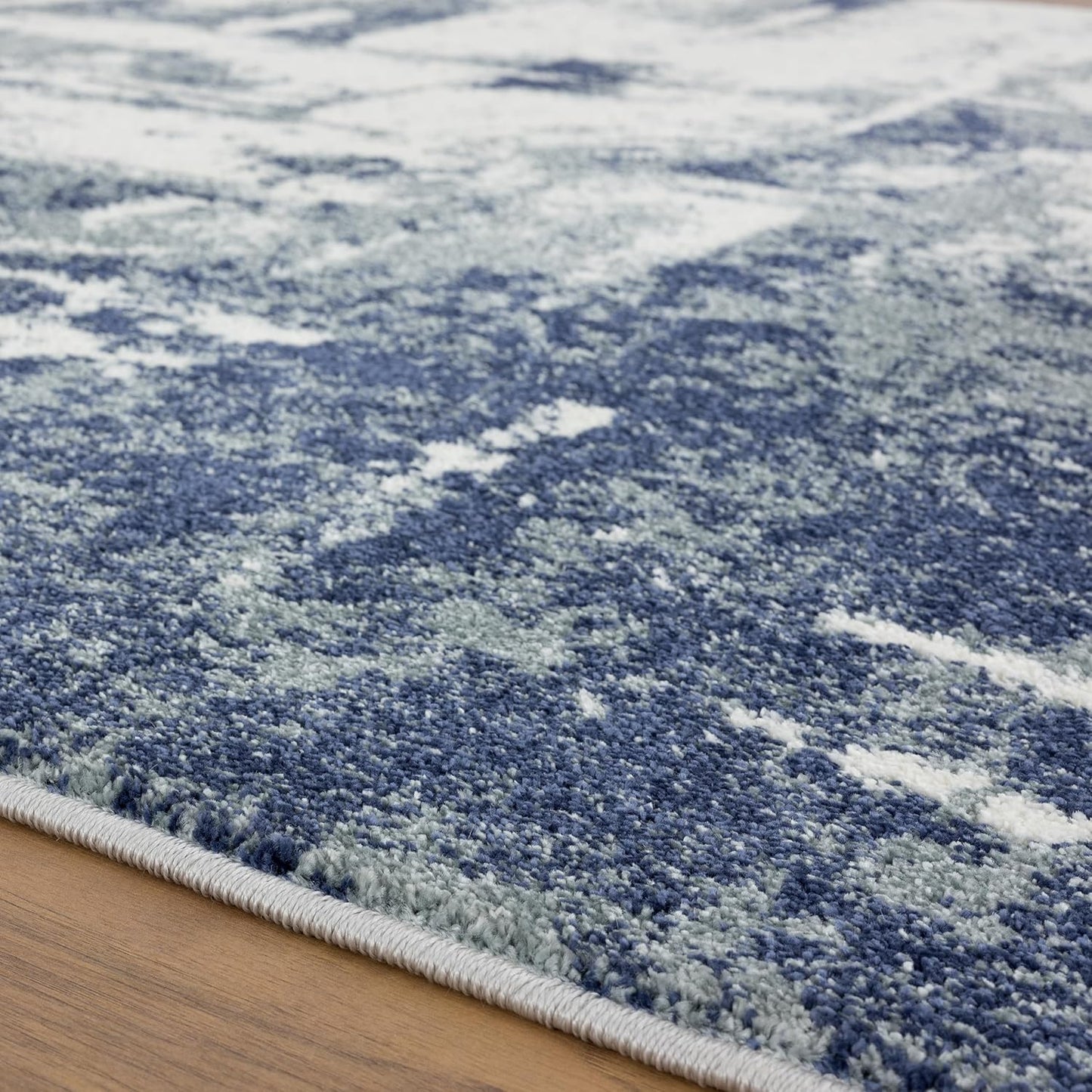 Abstract Modern Area Rug, Blue 6X9