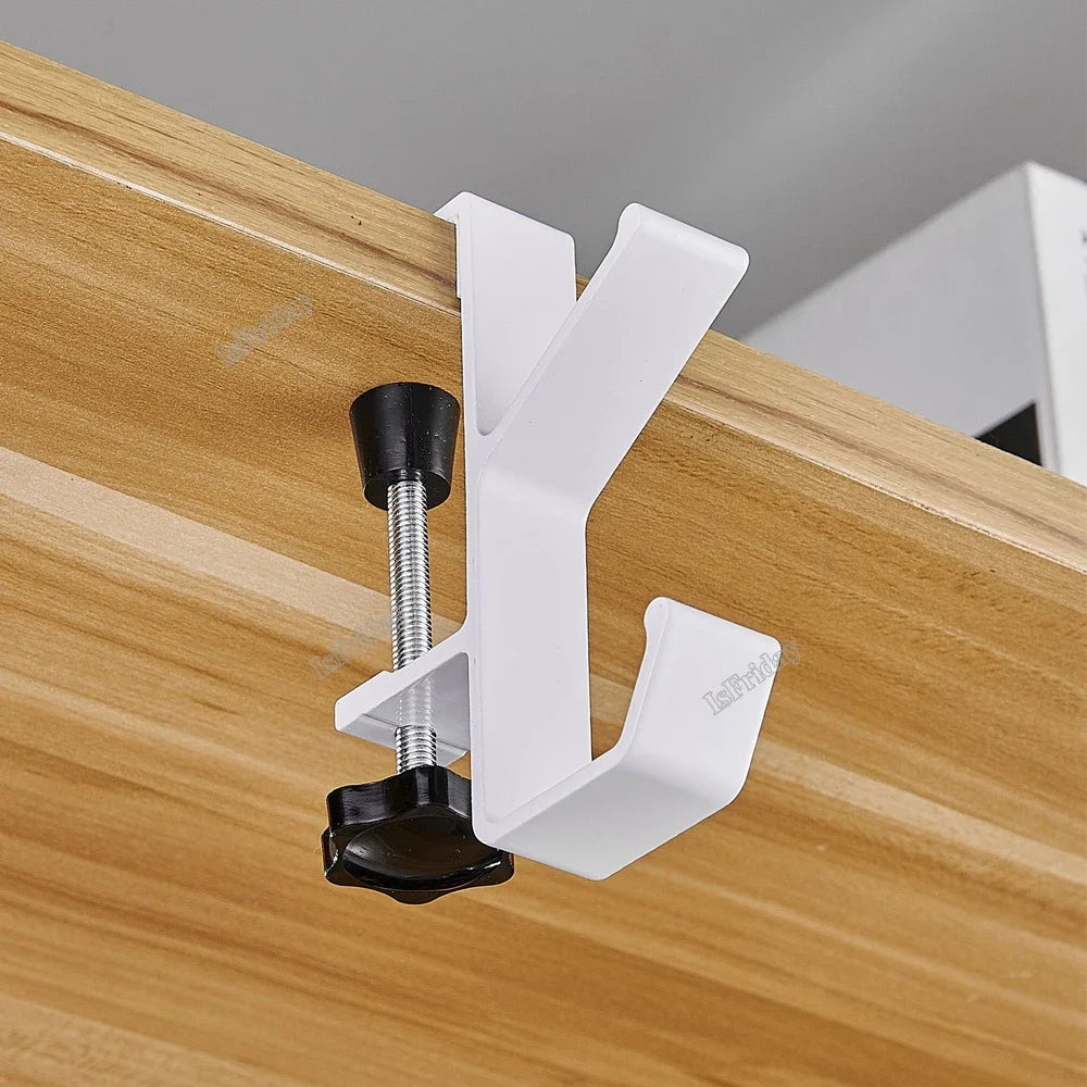 1PC Adjustable Desk Edge Hook Gaming Headset Desk Hanger Backpack Storage Hanging Hook Holder Punch-Free Home Office Organizer