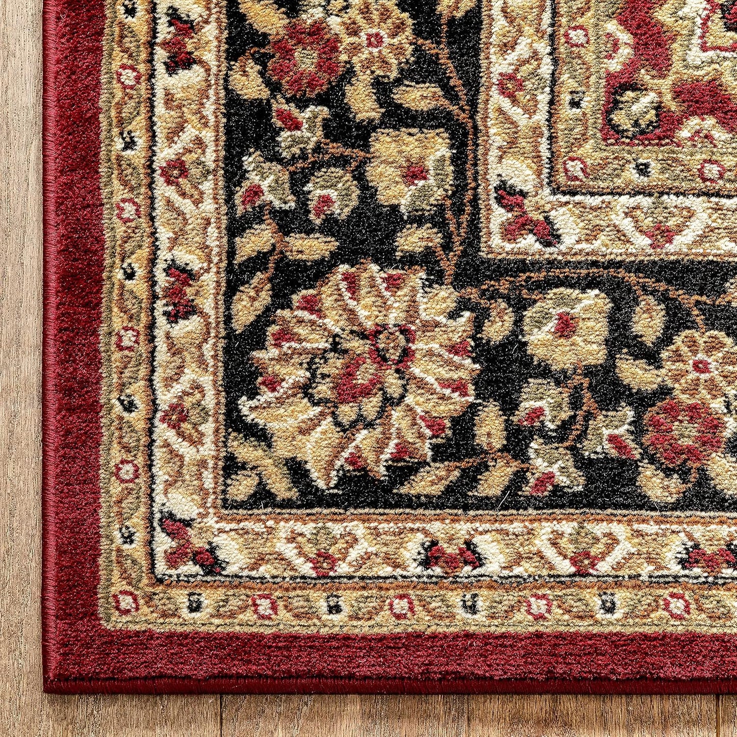 Barclay Medallion Kashan Red Traditional Area Rug 6'7'' X 9'6''