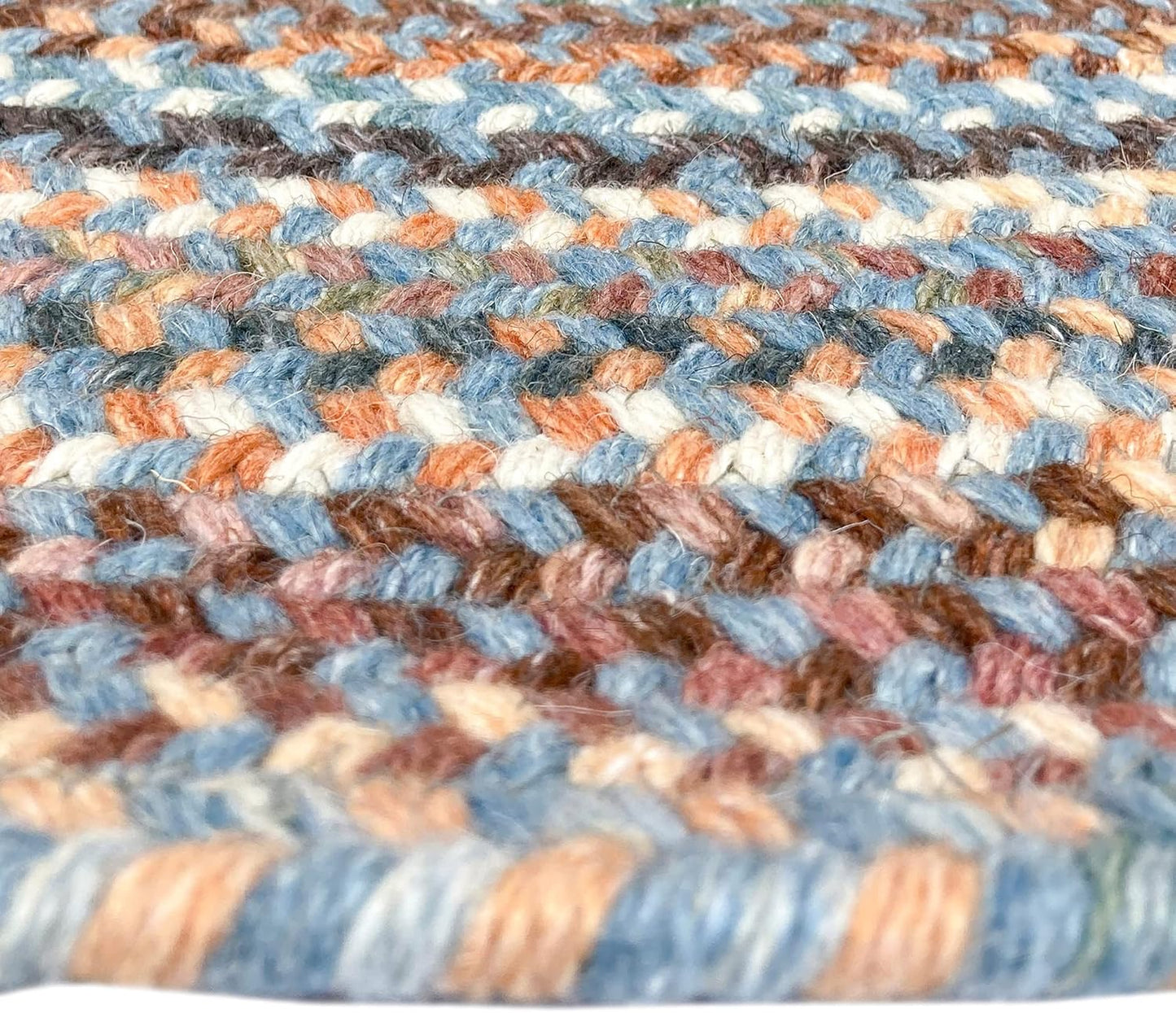 American Heritage Legacy Blue 2'0"X4'0" Oval Braided Rug