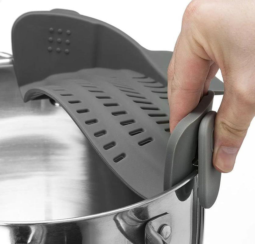Adjustable Pasta Silicone Clip-On Food Strainer