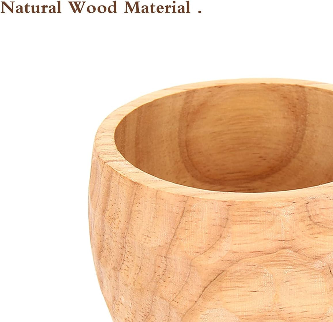 Mochiglory Wooden Mug Nordic Style Handmade Natural, Portable Wooden Drinking Cup for Coffee, Tea and Milk