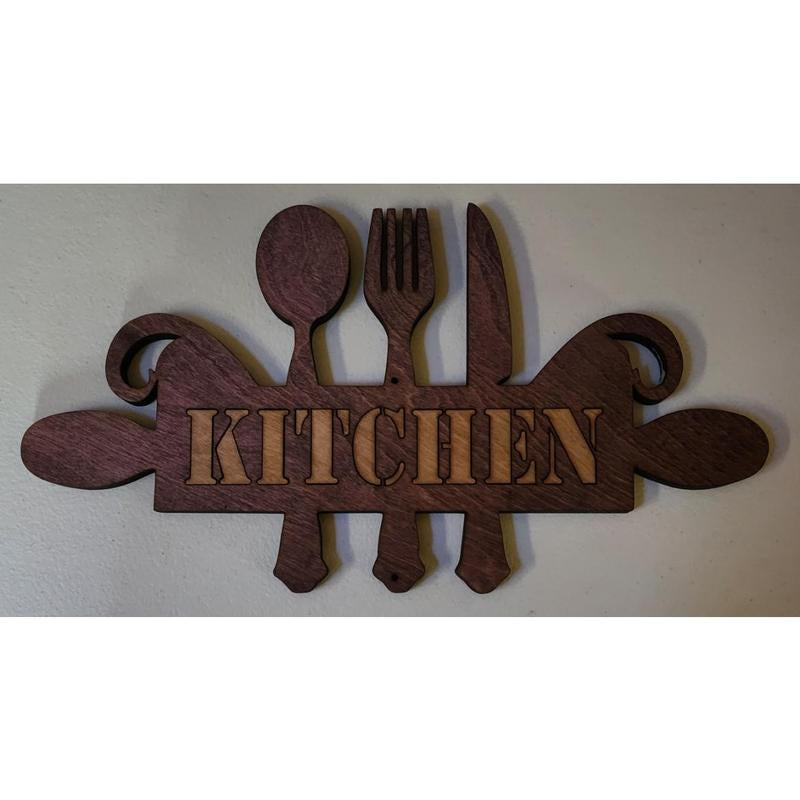 Wooden Kitchen Sign