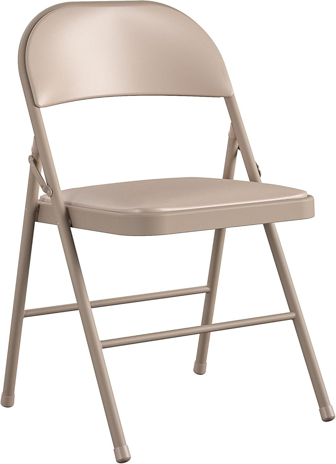 Vinyl Folding Chair, 4 Pack, Antique Linen