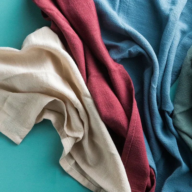 Nordic Cotton Linen Tea Napkin, Table Handkerchief, Cloth for Dinner Party, Restaurant Bowl, Teapot Cleaning Towel