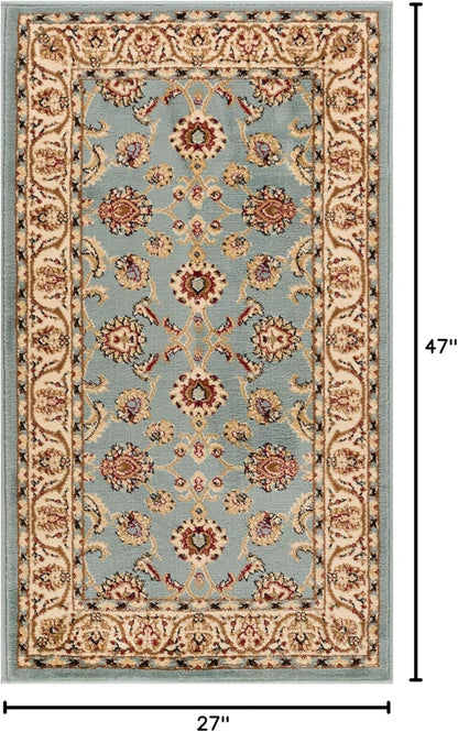 Barclay Sarouk Traditional Light Blue 2'3" X 3'11 Rug