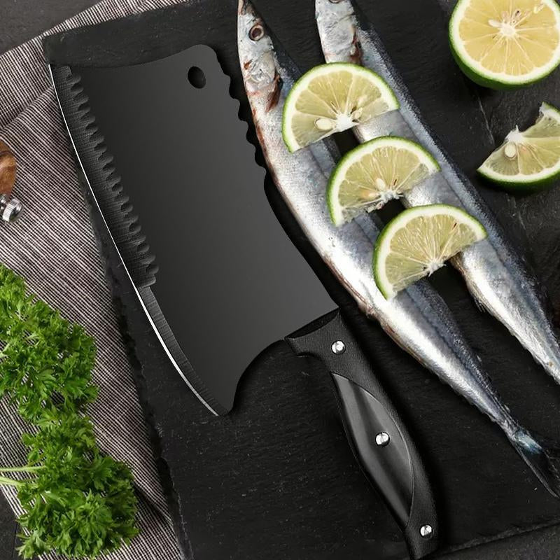 Stainless Steel Kitchen Knife, 1 Count Household Kitchen Knife, Modern Cooking Multifunctional Kitchen Cutting Tool for Meat & Fruit & Vegetable, Kitchen Gadgets, Kitchenware, Stainless Steel Knives