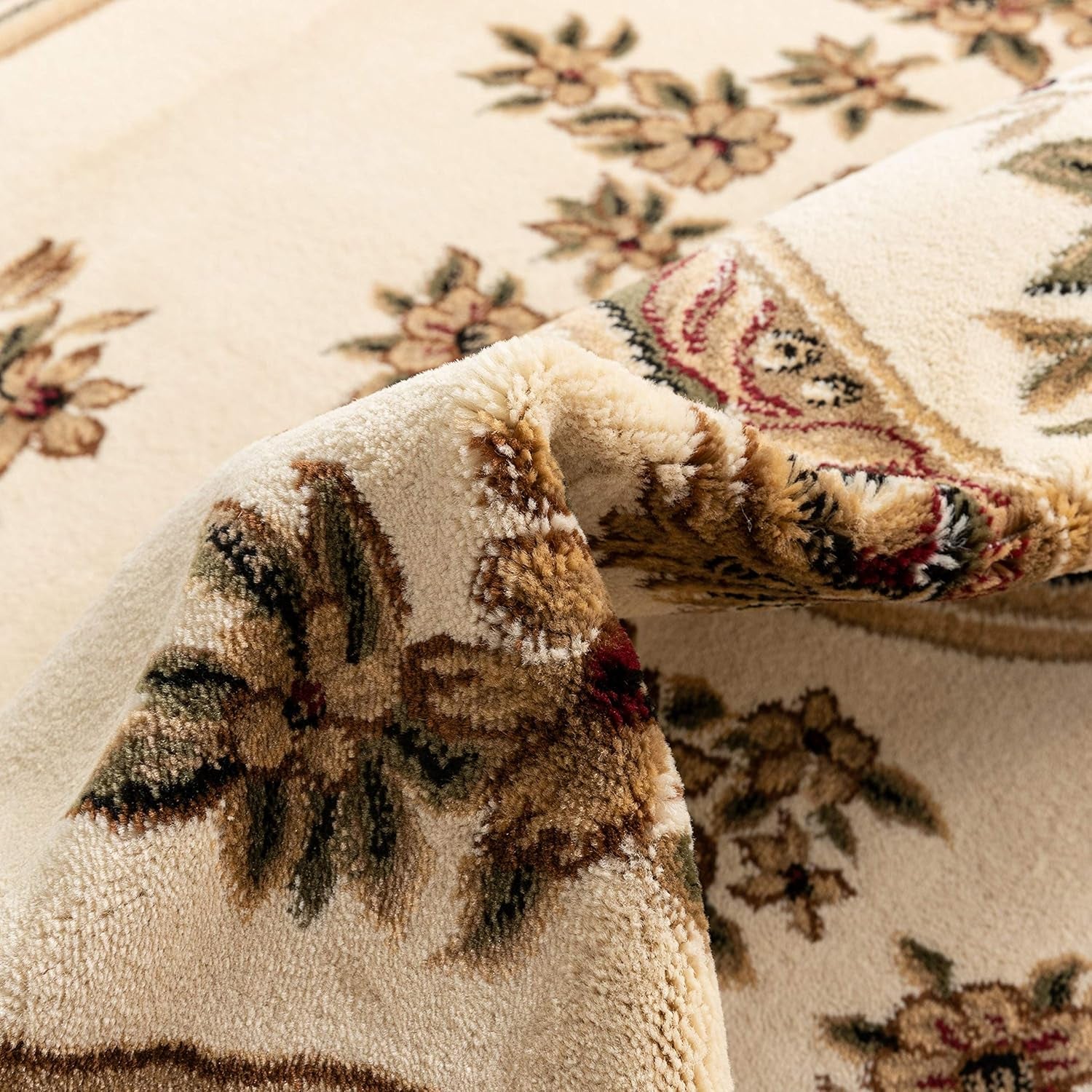 Timeless Collection Le Petit Palais Ivory 2X7 Runner Luxurious Traditional French Medallion Oriental Area Rug Perfect for Living Room Bedroom or Dining Room Easy-To-Clean Durable Design