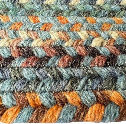 American Heritage Legacy Blue 5' 0" X 8' 0" Concentric Rectangle Braided Rug