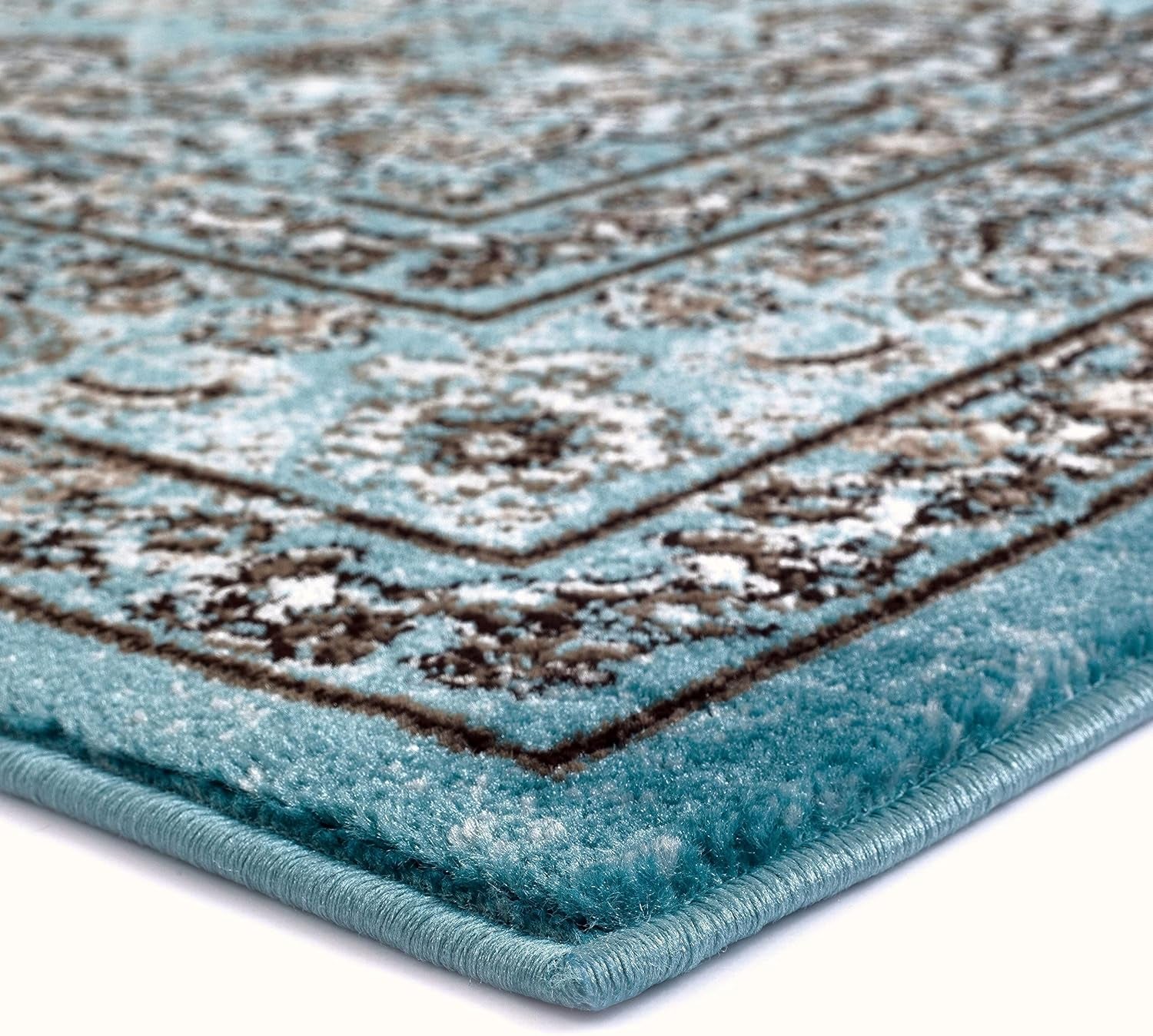 3212 Distressed Blue 5'2X7'2 Oriental Area Rug Carpet