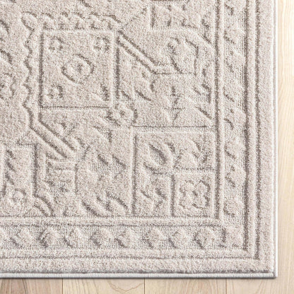 Harlow Collection Cloud Medallion Ivory - Modern Tribal Minimalist 8X10 Area Rug - Ideal for Living Room, Dining Room & Bedroom - Durable, Stain Resistant & Easy to Clean