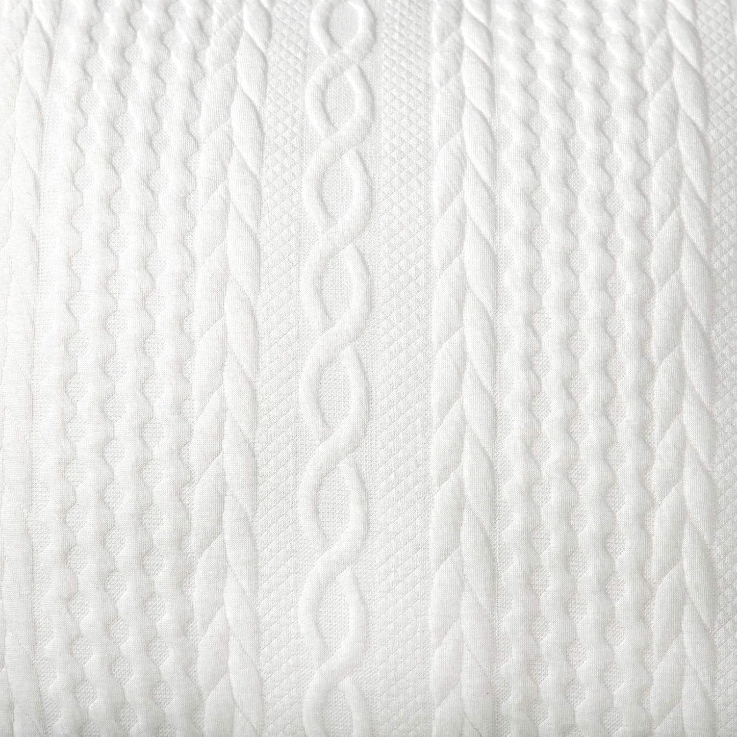 Pack of 2 Super Soft Decorative Throw Pillow Covers Square Cushion Cases Pillowcases for Couch Sofa Bedroom Car Modern Embossed Patterned,24 X 24 Inch,White