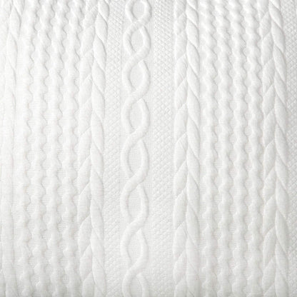 Pack of 2 Super Soft Decorative Throw Pillow Covers Square Cushion Cases Pillowcases for Couch Sofa Bedroom Car Modern Embossed Patterned,24 X 24 Inch,White