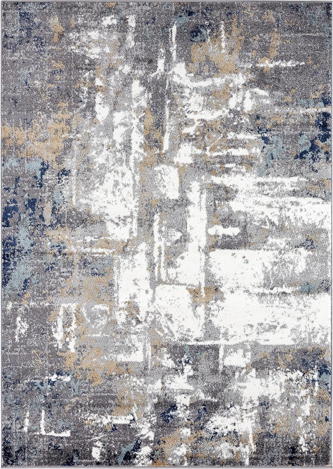 Gray 8 Ft.X 10 Ft Hampstead Abstract Area Rug