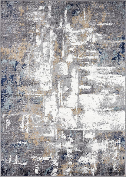 Gray 8 Ft.X 10 Ft Hampstead Abstract Area Rug