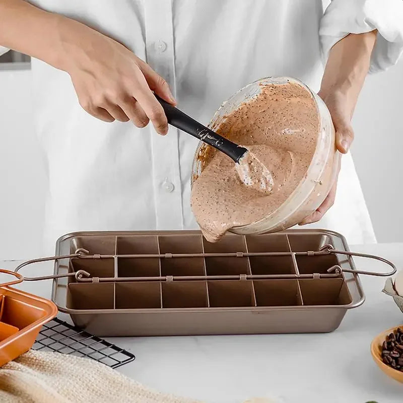 1Pc Baking Dishes Non-Stick Bakeware Square Brownie Pan Bread Cake Pans Lattice Chocolate Dessert Cake Mold Kitchen Baking Pan