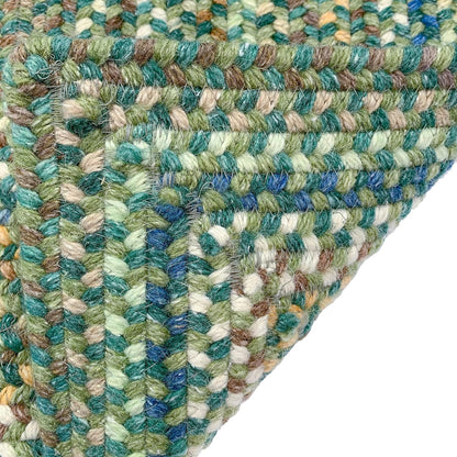 American Heritage Sage 0' 36" X 0' 36" Concentric Rectangle Braided Rug