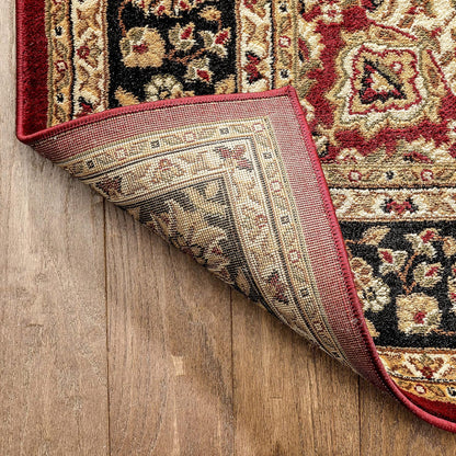 Barclay Medallion Kashan Red Traditional Area Rug 6'7'' X 9'6''