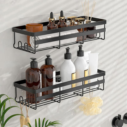 Shower Caddies 2 Pack - Adhesive Hanging Shower Shelf - Bathroom Organizers and Storage, No Drilling Stainless Shower Shelves for Home Decor, Bathroom Accessories