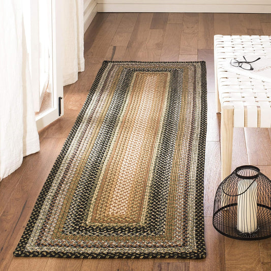 Washable Rug Braided Collection - 2'3" X 6' Runner, Multi, Weather Resistant & Easy Cleaning, Ideal for Patio, Backyard, Mudroom, Deck, Hallway, Kitchen (BRD308A)