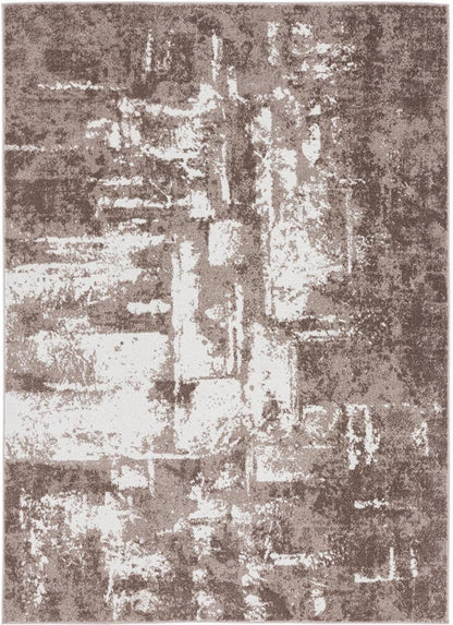 Hampstead Abstract Area Rug - Medium Pile, Modern Area Rug, Beige / 8 X 10
