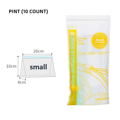 Reusable Food Storage Bags Bpa-Free Freezer Bags Leak-Proof Fresh Seal Bag Ziplock Storage Bags