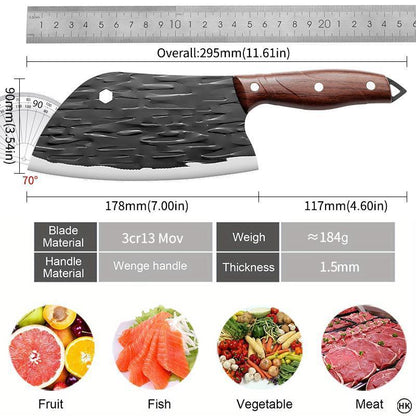Stainless Steel Kitchen Knife, 1 Count Multifunctional Kitchen Knife with Gift Box, Kitchen Cutting Tool for Vegetable & Meat, Kitchen Accessories