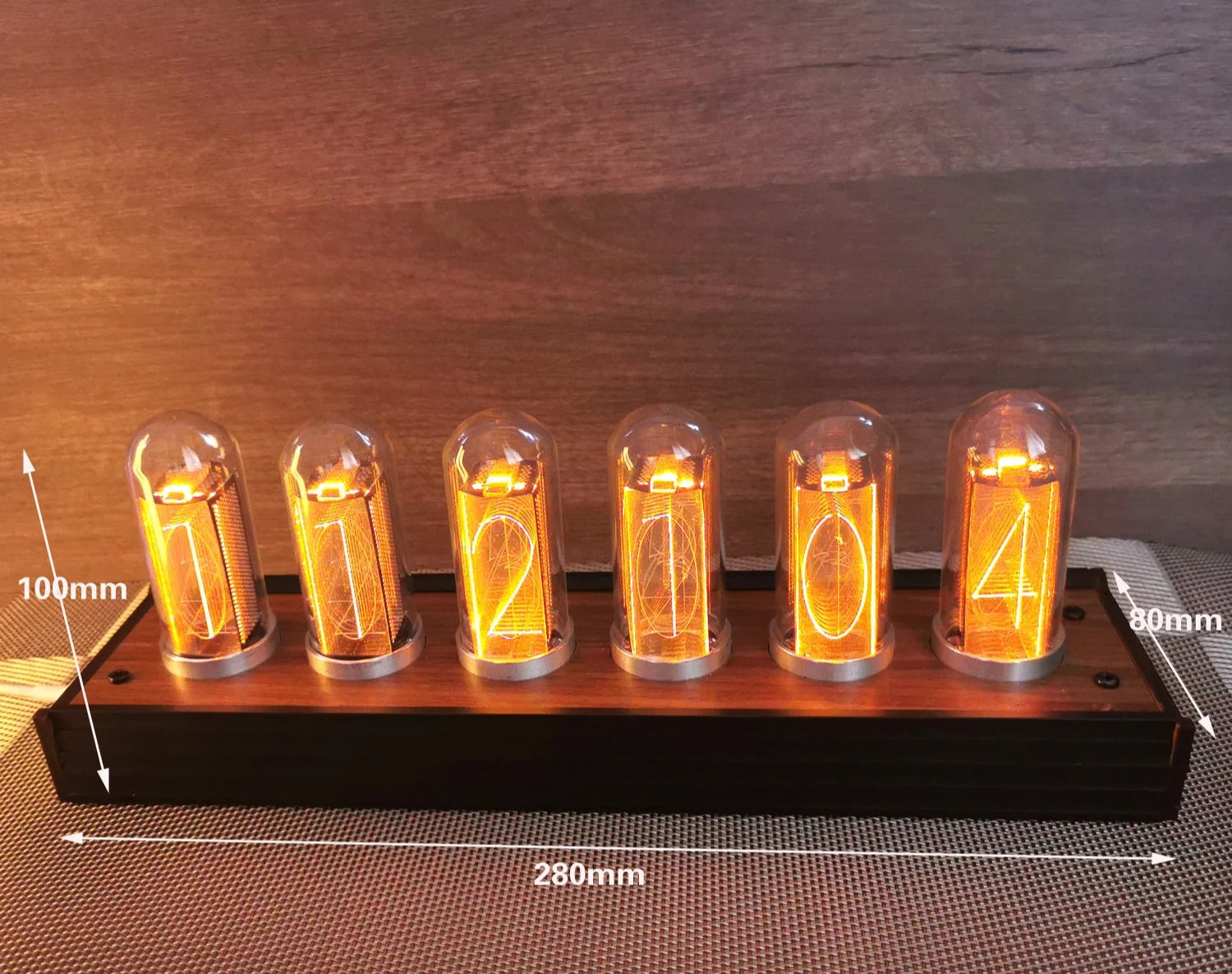 Led Pseudo Glow Tube Clock Retro Clock Atmosphere Lamp Luminous Clock Alarm Clock Living Room Decoration Gift