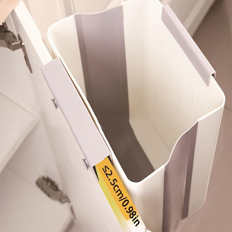 Foldable Kitchen Trash Can, 1 Count Hanging Garbage Storage Bucket, Kitchen Bin, Space-Saving Kitchen Accessory for Home, Kitchen Waste