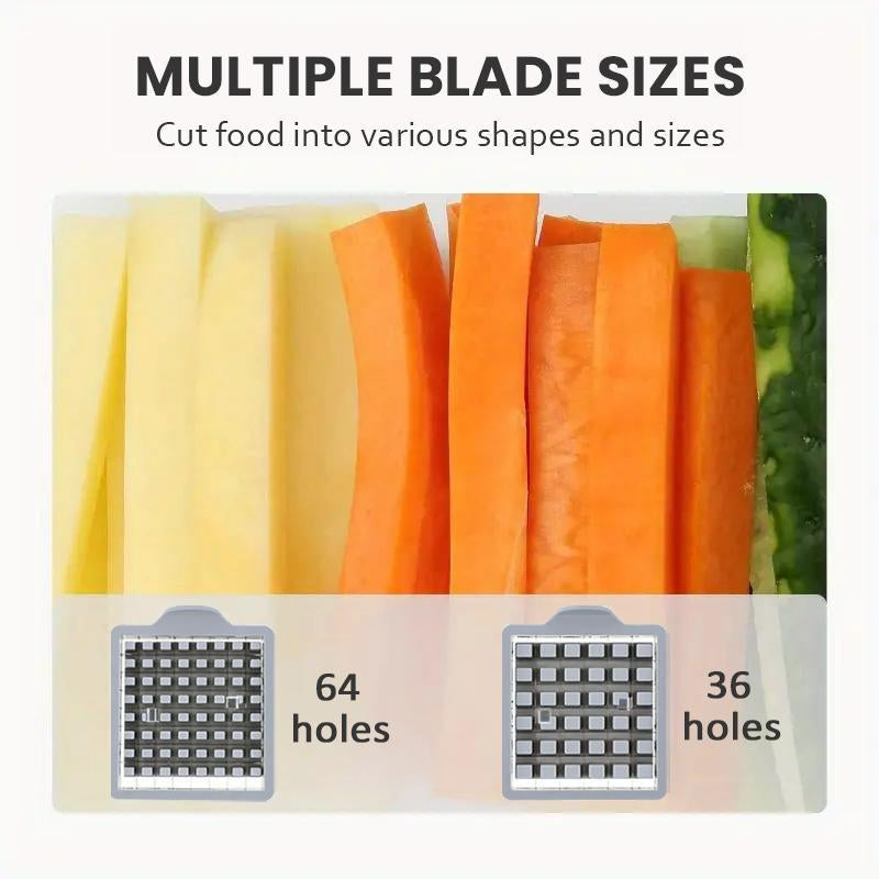 Manual French Fry Cutter with 2 Blades,Stainless Steel Potato Slicer for Fries,Carrots & Cucumbers, Kitchen Air Fryer Mate,Perfect Fruit Vegetable Slicer