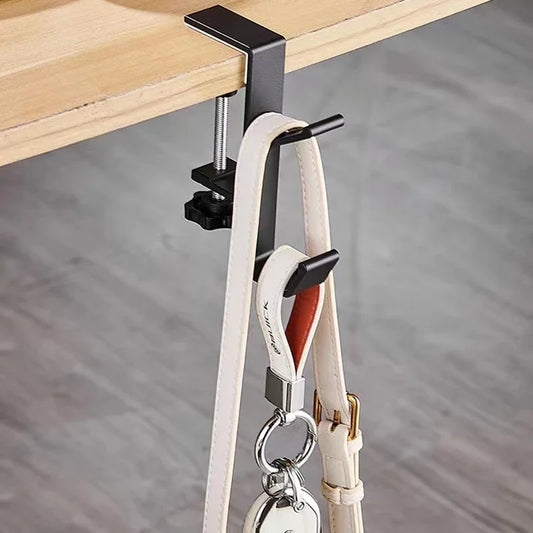 1PC Adjustable Desk Edge Hook Gaming Headset Desk Hanger Backpack Storage Hanging Hook Holder Punch-Free Home Office Organizer