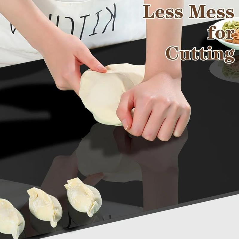 Modern Acrylic Cutting Board, 1 Box Black Non-Slip Durable Kitchen Chopping Board, Kitchen Accessories, Household Kitchen Products, Kitchen Gifts, Stylish Kitchenware