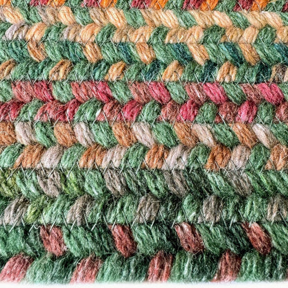 American Heritage Green Multi 7'0"X7'0" round Braided Rug