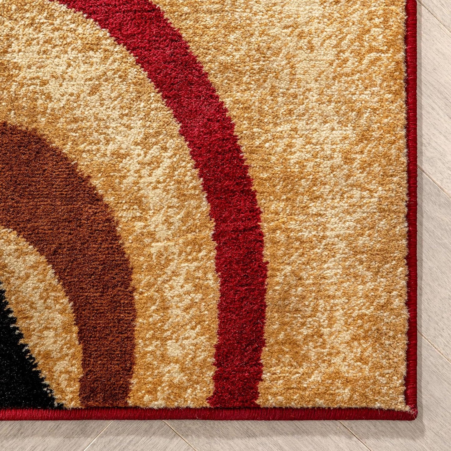 Barclay Arcs & Shapes Red Modern Geometric Area Rug 2'3" X 3'11"