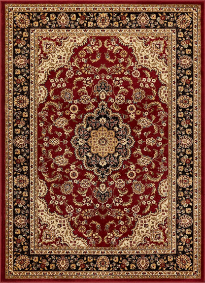 Barclay Medallion Kashan Red Traditional Area Rug 6'7'' X 9'6''