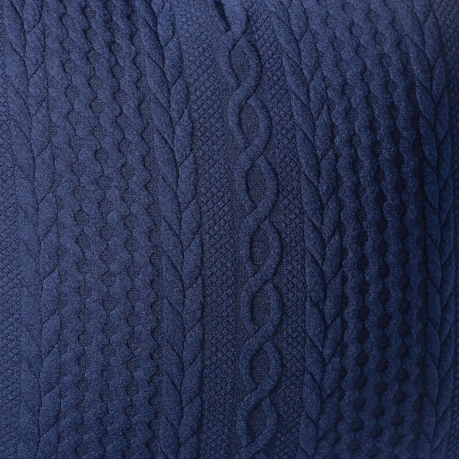 Pack of 2 Super Soft Decorative Throw Pillow Covers Square Cushion Cases Pillowcases for Couch Sofa Bedroom Car Modern Embossed Patterned,26 X 26 Inch,Navy
