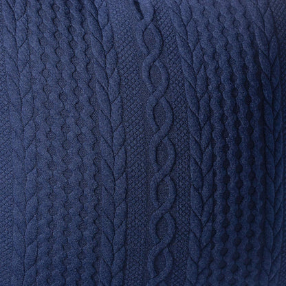 Pack of 2 Super Soft Decorative Throw Pillow Covers Square Cushion Cases Pillowcases for Couch Sofa Bedroom Car Modern Embossed Patterned,26 X 26 Inch,Navy
