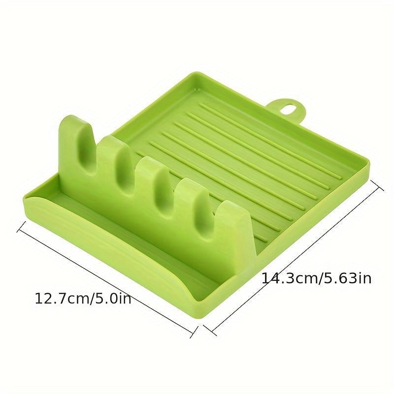 Silicone Spoon Rest, 1 Count Kitchen Utensil Spatula Holder, Kitchen Accessories, Kitchen Storage & Organization, Kitchen Tools Accessories