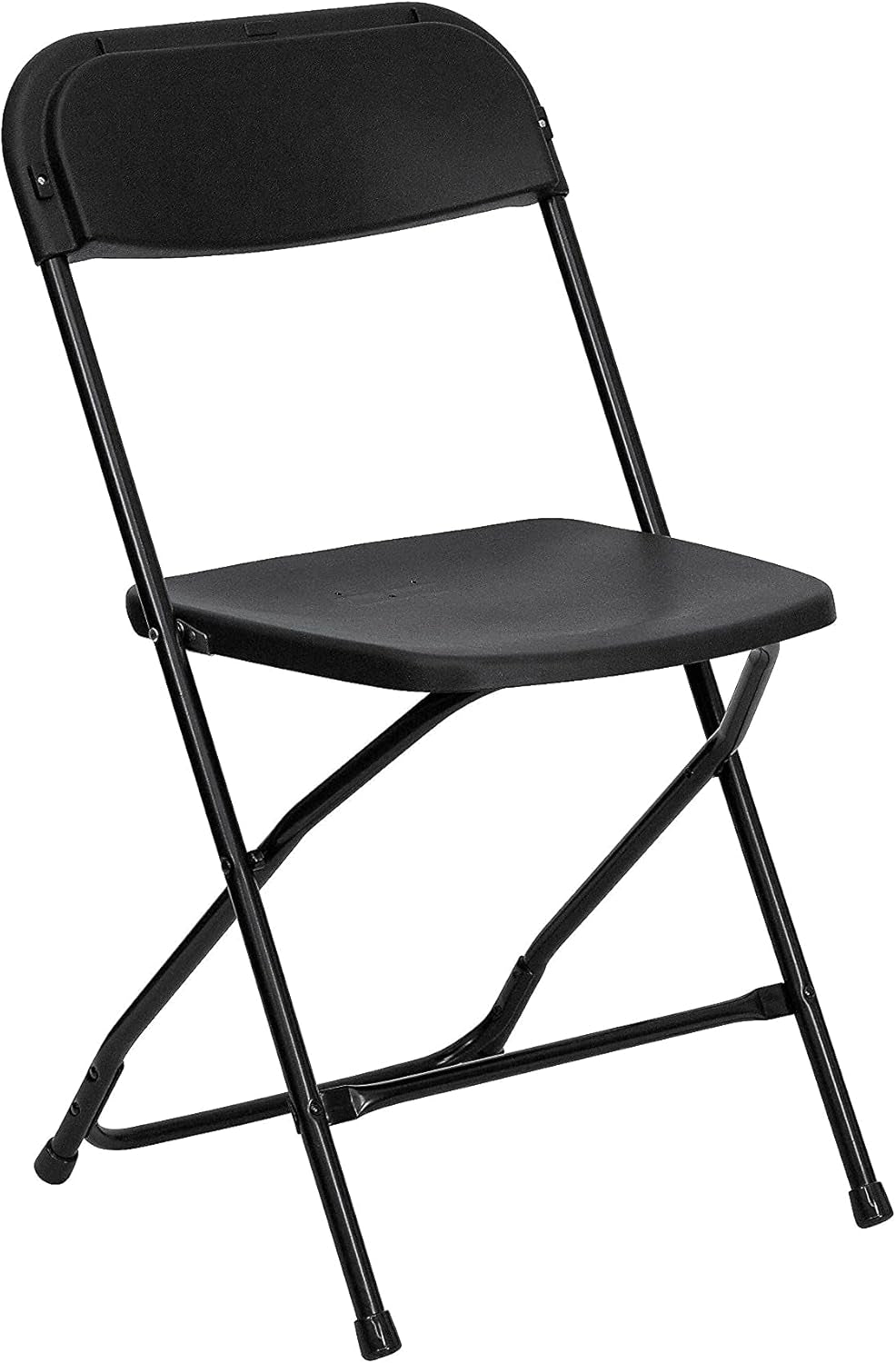 Hercules Series Plastic Folding Chair - Black - 650LB Weight Capacity Comfortable Event Chair - Lightweight Folding Chair