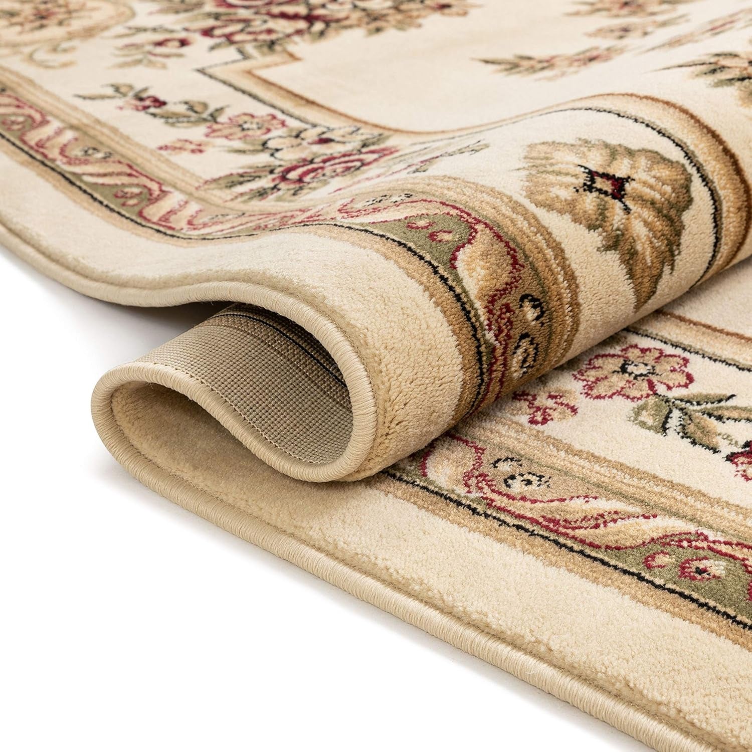Timeless Collection Le Petit Palais Ivory 2X7 Runner Luxurious Traditional French Medallion Oriental Area Rug Perfect for Living Room Bedroom or Dining Room Easy-To-Clean Durable Design